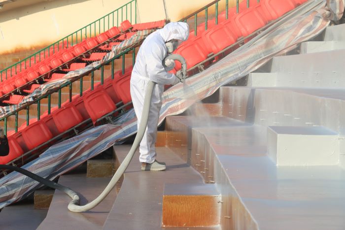 體育看臺(tái)防水噴涂工藝 體育看臺(tái)防水噴涂工藝